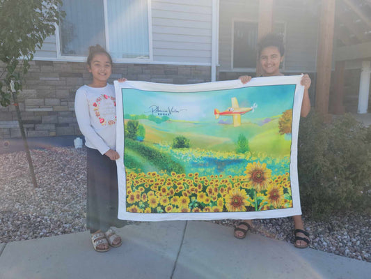 Ellie The Crop Duster Saves The Farm Blanket and HARDBACK Set