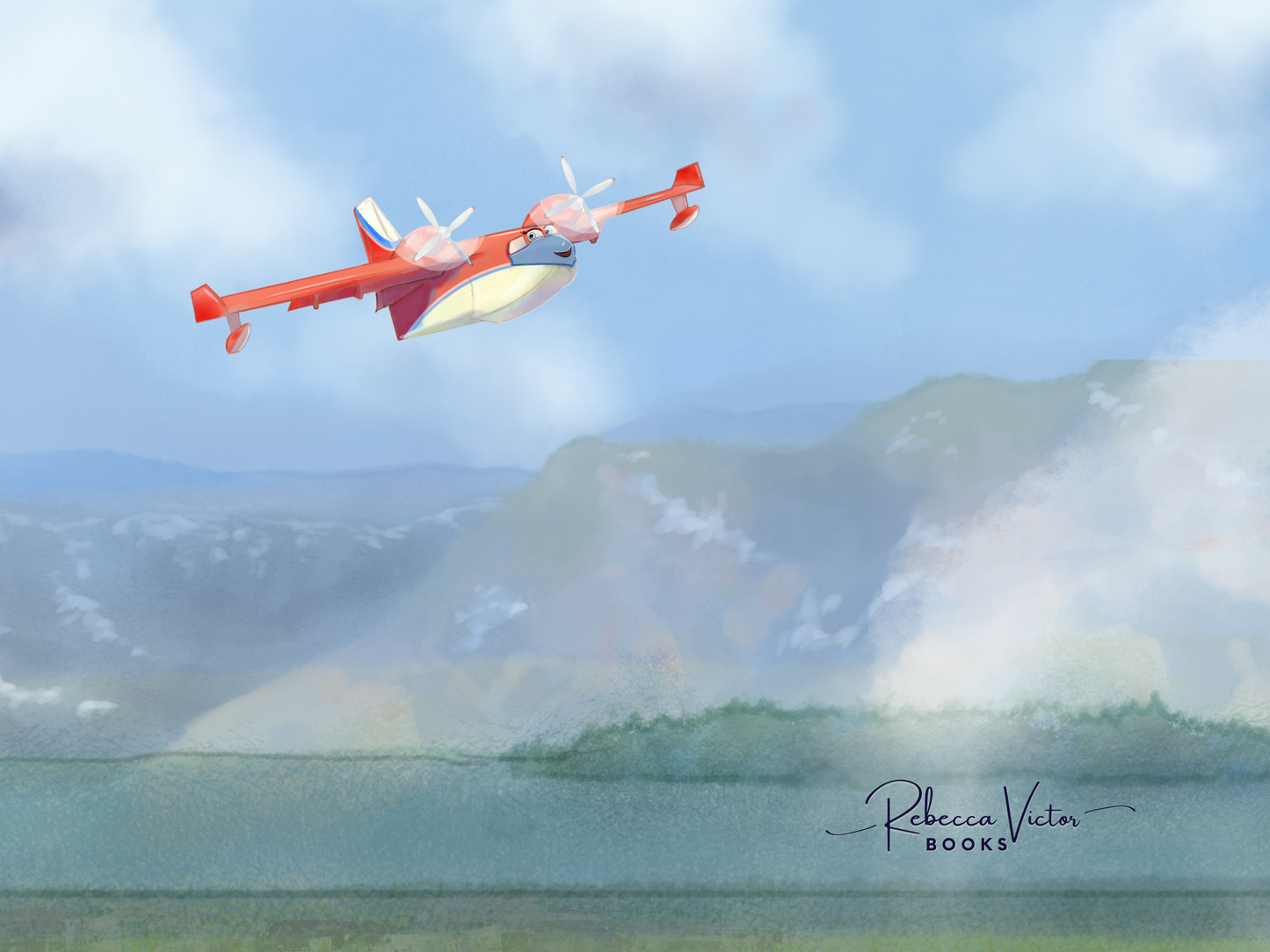 Tessa The Air Tanker Finds Her Courage Blanket and HARDBACK book