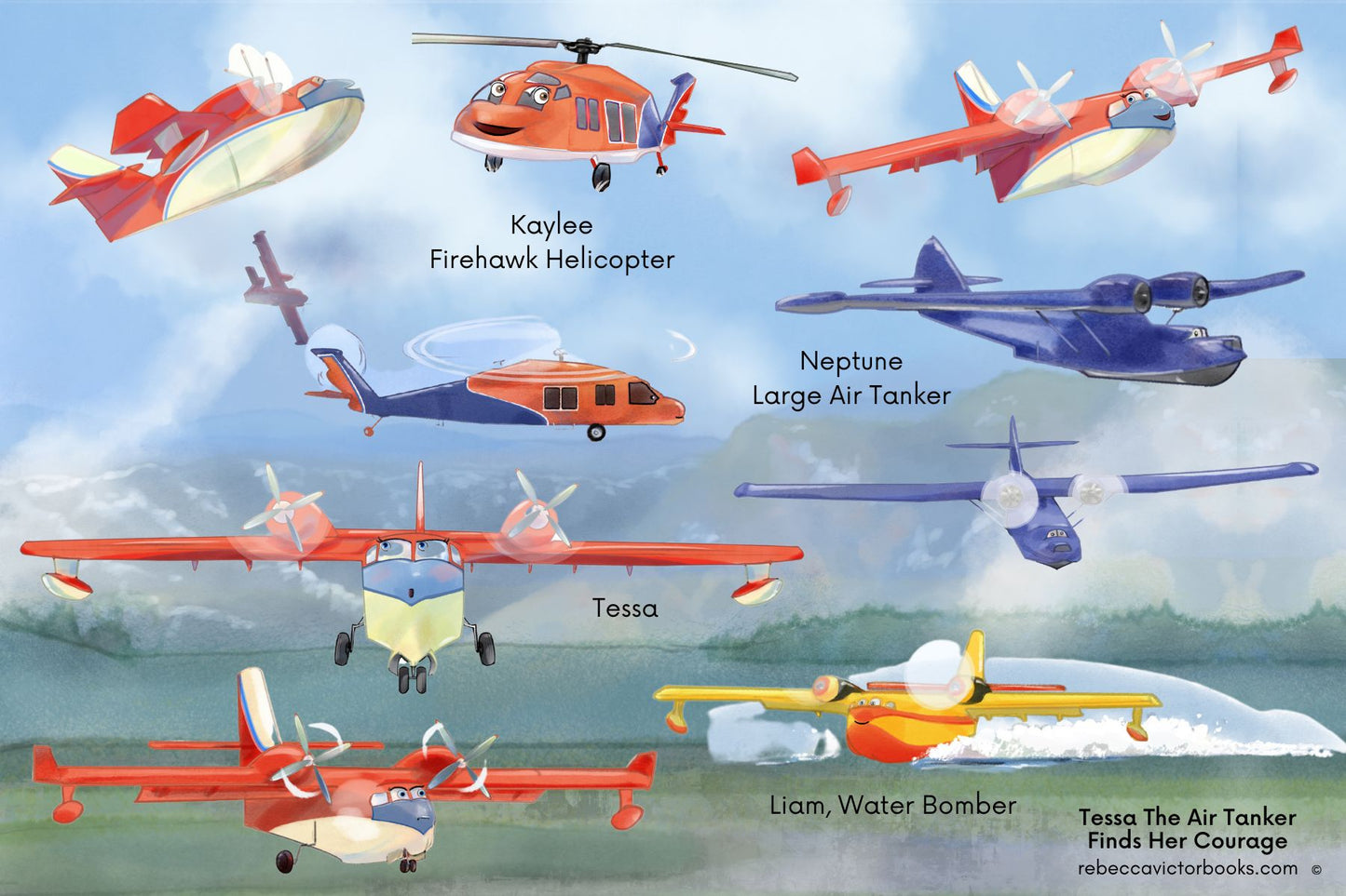Tessa The Air Tanker Sticker Sheet Set!
